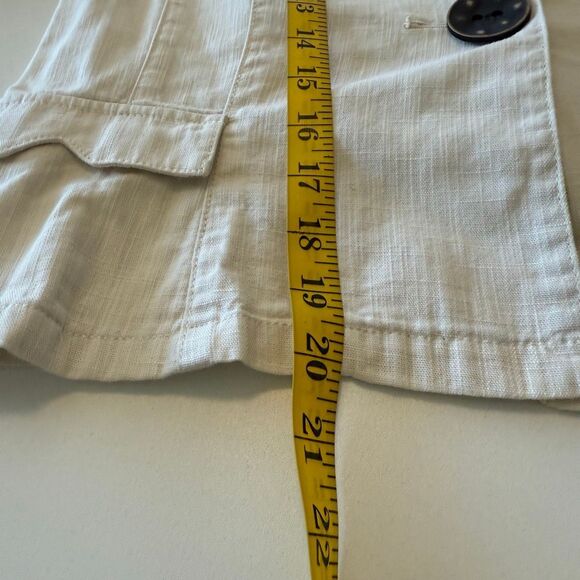 Vintage J. Jill Ivory Three Quarter Sleeve Two Button Jacket Sz MP, Cottagecore - Picture 10 of 14
